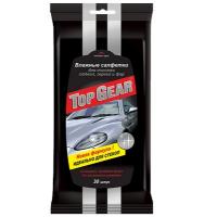 Влажные салфетки Top Gear №30 для стекол, зеркал, фар  - фото