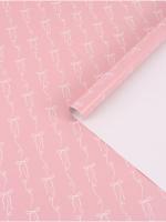Бумага упаковочная глянцевая «Бантики», 70 × 100 см, 10889838 Розовый - фото