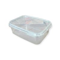 Комплект Банка 0,28/91 прямоуг  прозр  + крышка 120*90 Прозрачный - фото