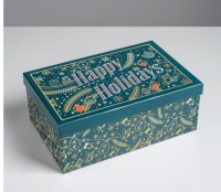 Коробка "С Новым годом" 18*11*6,5 см, 5040789/7 Разноцветный - фото