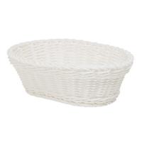 Корзина пластиковая 23*9*8cм овальная JQ-1003 WHITE Белый - фото