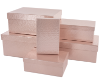 Коробка Отличный подарок, Нежно-розовый, Металлик, 26*19*11,5 см, 1 шт Розовый - фото