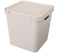 ЯЩИК С КРЫШКОЙ УНИВЕРСАЛЬНЫЙ "LUXE", 286*286*286 мм, 18л, св. бежевый, арт. 433242634 Бежевый - фото