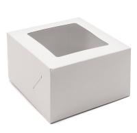 Коробка для десертов с окном 180*180*100 белая 3081 1 шт (100) Белый - фото