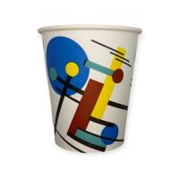 Стакан бумажный 250мл для горячего Абстракция 1 (уголки) 50шт  - фото