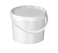 Комплект Ведро 11,0л белое + Крышка д/ведра 11,0л белая (D-294мм) Белый - фото