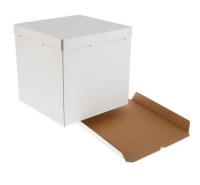 Коробка картонная белая с крышкой 50*50*50 для торта Белый - фото