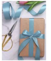 Лента атласная 25мм*25ярд JD аквамарин Аквамарин - фото