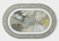 Коврик для дома LaDо́m, овал, 40×60 см, серо-зелёный, 10063689 Зеленый - фото