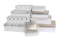 Коробка Белая Классика, Белый/Золото/Серебро, Металлик 37*27*11 см Белый - фото