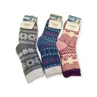 Носки женские OSKO термо, Олени, Снежинки, арт. HN-1028 Разноцветный - фото