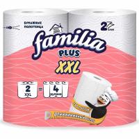 Полотенца бумажные в рулоне Familia XXL 2 слоя 25 м белые 2 шт/упак Белый - фото