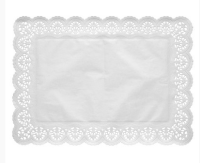 Салф. кружев. прямоуг. 35см*27см 1/10 ДОПРОДАЖА Белый - фото