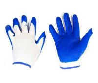 Перчатки х/б обливные синие Синий - фото