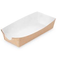 Лоток бумажный для хот-дога OSQ HD Tray Nol 182*85*38 мм крафт 1 шт. Коричневый - фото