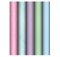 Бумага упаковочная глянцевая «Pastel colors», 70*100 см, 80г/м2, MESHU, ассорти, 5 дизайнов, 383296 Микс - фото