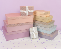 Коробка Нежный цвет, Металлик, 22*16*6,5 см Микс - фото