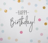 Бумага упаковочная глянцевая «С Днём Рождения!», 70×100 см, 4572096 Белый - фото