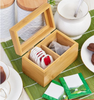 Органайзер д/пакетиков чай/кофе бамбук 14*8*8см №4  - фото