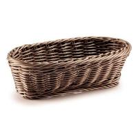 Корзина пластиковая 23*9*8cм овальная JQ-1003 BROWN Коричневый - фото