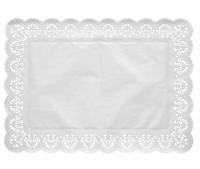 Салф. кружев. прямоуг. 25см*37см 1/10 ДОПРОДАЖА Белый - фото