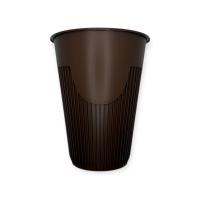 Стакан для горячего 350мл Д90 полипропиленовый 10шт (Коричневый)  Коричневый - фото