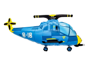 Шар фольга Falali (36''/91 см) Фигура, Вертолет, Синий, 1 шт.(4), Воздушные шары Синий - фото