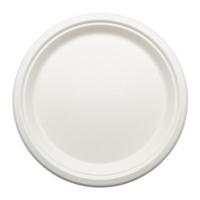 Тарелка эко круглая белая d26 KS-P010, 50шт Белый - фото