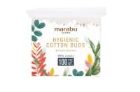 Ватные палочки Marabu Botanica 100 шт.,100% хлопок, зип-лок, CB073 (48) Белый - фото