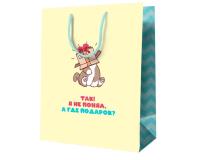 Пакет подар. "А где подарок?", 18*23*10 см, MESHU, ламинированный, MS 52143 Салатовый - фото