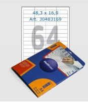 Этикетка  MULTILABEL (48,3х16,9)мм,  бел., А4, арт.30483169, упак.=50л. Белый - фото