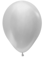 Шар латексный Sempertex (12''/30см) Серебро (481), перламутр, 1 шт. (1), Воздушные шары Серебро - фото