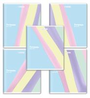 Тетрадь А5 48л. BRAUBERG скоба, клетка, выборочный лак, кросс-серия PASTEL, 405189 Микс - фото