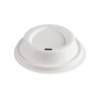 Крышка для стакана ECOLID-90, 90мм 1/50 Сахарный тростник Белый - фото