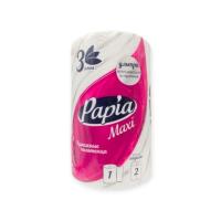 Полотенце бумажное Папиа MAXI 3сл 1рул целлюлоза (24)  Белый - фото