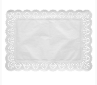Салф. кружев. прямоуг. 45см*35см 1/10 ДОПРОДАЖА Белый - фото