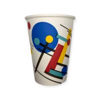 Стакан бумажный 350мл для горячего Абстракция 1 (уголки) 50шт  - фото