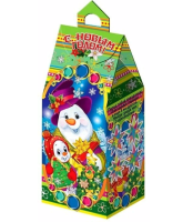 Новог.коробка "Снеговики" до 450 гр (200) ХЭК, 10582  - фото