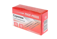 Скрепки металлические гофрированные никелированные 50 мм 50 шт в картонной коробке, кратно 10, арт. СКР-3140 Серебро - фото