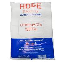Пакет без фальца 30*40 HDPE 1/500 9мкр (10) Прозрачный - фото