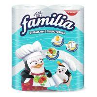 Полотенца бумажные в рулоне Familia 2 слоя белые 2 шт/упак  - фото