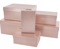 Коробка Отличный подарок, Нежно-розовый, Металлик, 32*25*14 см, 1 шт Розовый - фото