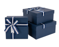 Коробка Элегант, Темно-синий, 19*19*9,8 см Синий - фото