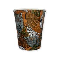 Стакан бумажный 250мл для горячего Тропики 50шт Разноцветный - фото