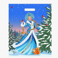 Сумка-пакет 38*47 "НОВЫЙ ГОД" прорубная ручка ламинированная 1/50 Разноцветный - фото