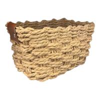 Интерьерная корзина д/хранения с ручками, джут, 15х15х8 см, ES137-146 S Коричневый - фото