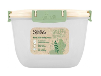 Контейнер для продуктов Green Republic герметичный 1,35л квадратный лён, арт. SE2244GR  - фото