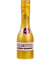 Хлопушка пружинная, форма бутылки шампанского, бумага, с фольг. слоем, 16 см, 318-102 Золотой - фото