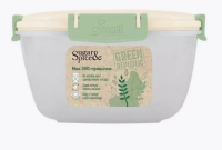 Контейнер для продуктов Green Republic герметичный 1л квадратный, лён, арт. SE2243GR  - фото