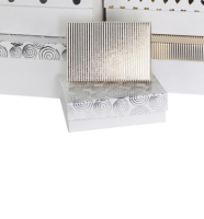 Коробка Белая Классика, Белый/Золото/Серебро, Металлик 19*13,5*6 см Белый - фото